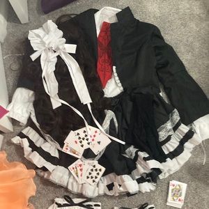 Celestia lundenburg cosplay has a two small lip stains by the buttons